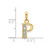 Image of 14K Yellow Gold with Rhodium Diamond Letter P Initial Pendant YC1541P