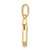 Image of 14K Yellow Gold with Rhodium Diamond Letter T Initial Pendant YC1541T