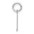 Image of Sterling Silver Rhodium-plated Lower case Letter K Initial Charm XNA1383SS/K