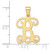 10k Yellow Gold Initial Letter B Pendant