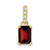 Image of 14K Yellow Gold Garnet and Diamond Pendant