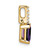 Image of 14K Yellow Gold Amethyst and Diamond Pendant