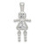 Image of Sterling Silver CZ & April Glass Girl Pendant