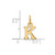 Image of 14k Yellow Gold Cutout Letter K Initial Charm XNA1466Y/K