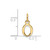 Image of 14k Yellow Gold Cutout Letter O Initial Charm XNA1466Y/O