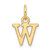 Image of 14k Yellow Gold Cutout Letter W Initial Charm XNA1466Y/W
