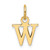 Image of 14k Yellow Gold Cutout Letter W Initial Charm XNA1466Y/W
