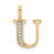 Image of 10k Yellow Gold Diamond Letter U Initial Pendant