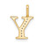 Image of 14K Yellow Gold Diamond Letter Y Initial Pendant