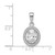 Image of Sterling Silver Rhodium-plated w/ CZ Oval Pendant