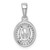 Image of Sterling Silver Rhodium-plated w/ CZ Oval Pendant