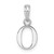Image of Sterling Silver Polished Block Initial -O- Pendant