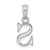 Image of Sterling Silver Polished Block Initial -S- Pendant