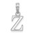 Image of Sterling Silver Polished Block Initial -Z- Pendant