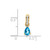 Image of 10k Yellow Gold Pear Blue Topaz and Diamond Pendant