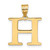 Image of 10k Yellow Gold Polished Etched Letter H Initial Pendant
