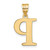 Image of 10k Yellow Gold Polished Etched Letter P Initial Pendant
