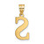 Image of 10k Yellow Gold Polished Etched Letter S Initial Pendant