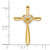Image of 14K Yellow Gold Citrine Cross w/Heart Chain Slide Pendant