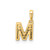 Image of 10k Yellow Gold Diamond Letter M Initial with Bail Pendant
