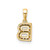 Image of 14K Yellow Gold Diamond Letter B Initial with Bail Pendant