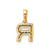 Image of 14K Yellow Gold Diamond Letter R Initial with Bail Pendant