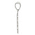 Image of Sterling Silver Square Diamond-cut Letter E Initial Pendant