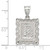 Image of Sterling Silver Square Diamond-cut Letter E Initial Pendant