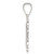 Image of Sterling Silver Square Diamond-cut Letter F Initial Pendant
