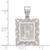 Image of Sterling Silver Square Diamond-cut Letter F Initial Pendant