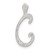 Image of Sterling Silver Polished & Textured Letter C Initial Chain Slide Pendant