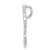 Image of Sterling Silver Polished & Textured Letter E Initial Chain Slide Pendant