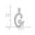 Image of Sterling Silver Polished & Textured Letter G Initial Chain Slide Pendant