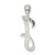 Image of Sterling Silver Polished & Textured Letter J Initial Chain Slide Pendant