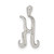 Image of Sterling Silver Polished & Textured Letter K Initial Chain Slide Pendant