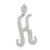 Image of Sterling Silver Polished & Textured Letter K Initial Chain Slide Pendant