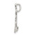 Image of Sterling Silver Polished & Textured Letter M Initial Chain Slide Pendant