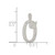 Image of Sterling Silver Polished & Textured Letter O Initial Chain Slide Pendant
