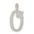 Image of Sterling Silver Polished & Textured Letter O Initial Chain Slide Pendant