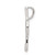 Image of Sterling Silver Polished & Textured Letter P Initial Chain Slide Pendant