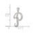 Image of Sterling Silver Polished & Textured Letter P Initial Chain Slide Pendant