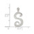 Image of Sterling Silver Polished & Textured Letter S Initial Chain Slide Pendant