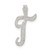Image of Sterling Silver Polished & Textured Letter T Initial Chain Slide Pendant