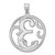 Image of Large Sterling Silver Rhodium-plated Fancy Script Letter E Initial Pendant