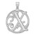 Image of Large Sterling Silver Rhodium-plated Fancy Script Letter X Initial Pendant