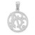 Image of Small Sterling Silver Rhodium-plated Fancy Script Letter A Initial Pendant
