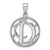 Image of Small Sterling Silver Rhodium-plated Fancy Script Letter D Initial Pendant