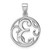 Image of Small Sterling Silver Rhodium-plated Fancy Script Letter E Initial Pendant