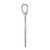 Image of Small Sterling Silver Rhodium-plated Fancy Script Letter G Initial Pendant