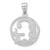 Image of Small Sterling Silver Rhodium-plated Fancy Script Letter G Initial Pendant